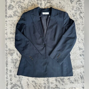 Tahari Navy Pinstripe Blazer - Size US 12